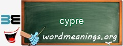 WordMeaning blackboard for cypre